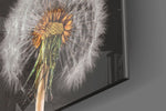 Dandelions Glass Wall Art.