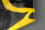 Yellow Woman Glass Wall Art.