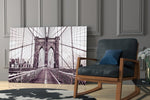 Brooklyn Bridge Glass Wall Art.