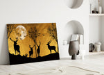 Deers Glass Wall Art.
