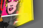 Gele graffiti boksen Duo popart – Glasschilderij