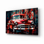 Vintage Amerikaanse auto – Glasschilderij