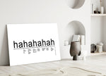Witte Minimal gelach Chart – Glasschilderij