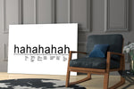 Witte Minimal gelach Chart – Glasschilderij