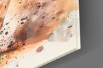 Watercolor spat wandelende leeuw – Glasschilderij