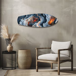 Lava Geode Abstract Glass Wall Art.