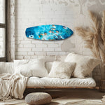 Aerial Reef Turquoise Ocean Glass Wall Art.
