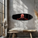 Anime Demon King Red Halo Glass Wall Art.