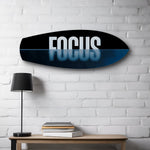 FOCUS Typography Motivational Glass Wall Art.
