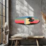 Surreal Bird Cube Sunset Glass Wall Art.