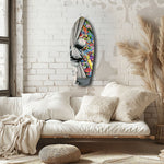 Street Art Curtain Reveal Pop Art Glass Wall Art.