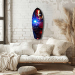 Red Armored Tech Hero Pop Art Glass Wall Art.