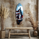 Samurai Spear Moonlight Glass Wall Art.