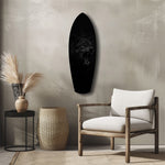 Snarling Black Wolf Dark Glass Wall Art.