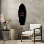 Hanging Spider Dark Macro Glass Wall Art.