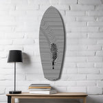 Optical Zebra Wave Lines Glass Wall Art.