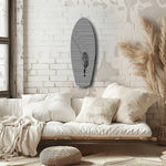 Optical Zebra Wave Lines Glass Wall Art.