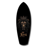 Gold Proud Savanna Lion Glass Wall Art