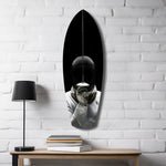 Fencer Mask Sword Athletic Glass Wall Art.