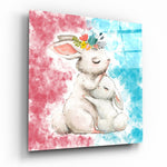 Rabbit Glass Wall Art