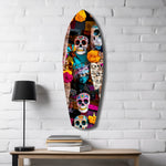 Colorful Skulls Glass Wall Art