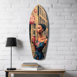 Modern City Life Glass Wall Art