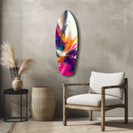 Abstract Paint Brushes Glass Wall Art