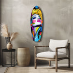 Vintage Woman Glass Wall Art