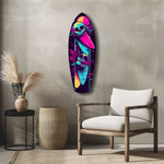 Addicted to Surfing Glass Wall Art