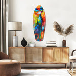 Cubic Cat Glass Wall Art