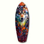 Alone Wolf V3 Glass Wall Art