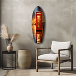 London Phone Booth Glass Wall Art