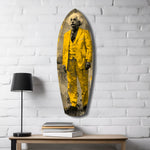 Wild-Haired Genius Standing Glass Wall Art
