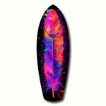 Colorful Feather Glass Wall Art