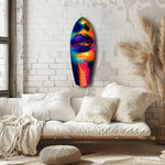 Colorful Lips V6 Glass Wall Art