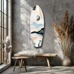 Abstract Sailing Glass Wall Art