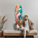 Dolphin Family Glass Wall Art