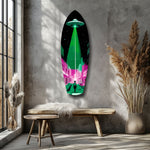 Alien Invade Glass Wall Art