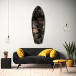 Golden Circles Glass Wall Art