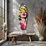 Blonde Silver-Screen Icon Glass Wall Art
