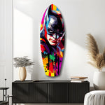 Shadowed Vigilante Glass Wall Art