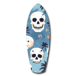 Surf Skull California Dreams Glass Wall Art