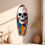 Skull in the Street Art Glass Wall Art