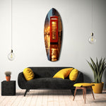 London Phone Booth Glass Wall Art