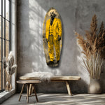 Wild-Haired Genius Standing Glass Wall Art