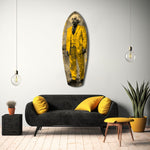 Wild-Haired Genius Standing Glass Wall Art