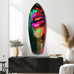 Colorful Lips V11 Glass Wall Art
