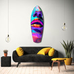 Colorful Lips V14 Glass Wall Art
