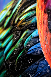 Eclectic Flamingo – 3D Relief Painting with Neon Colors