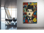 Charlie Chaplin Canvas Schilderij